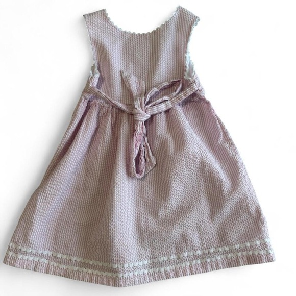 Lil Cactus Girls Dress Size 5T – Pink &‎ White Striped Vintage-Style Sundress - Picture 4 of 6